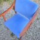 Scandinavian style armchair + velvet footrest