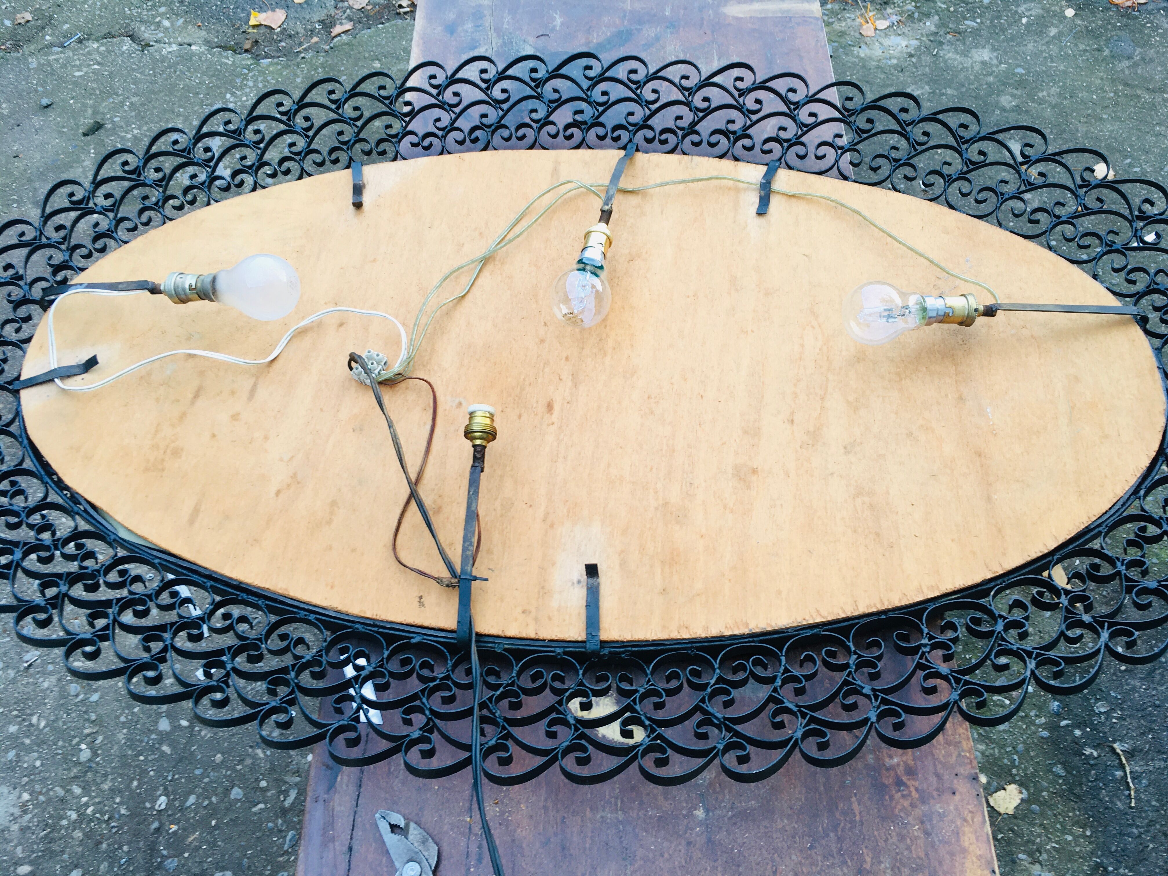 Wrought iron mirror 1950 - 80x130cm