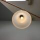 1970s Czechoslovak Mid-Century Glass Pendant Lamp with Marbled Shade