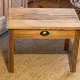 Table basse de ferme ancienne 1 tiroir