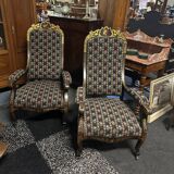 Pair of Napoleon III armchairs, Voltaire style