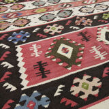 Antique Serbian Pirot Kilim Area Rug Traditional Flat Woven Rug- 200x300cm