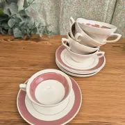 6 vintage coffee cups