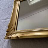Vintage rectangular mirror in gilded wood h49 xl35