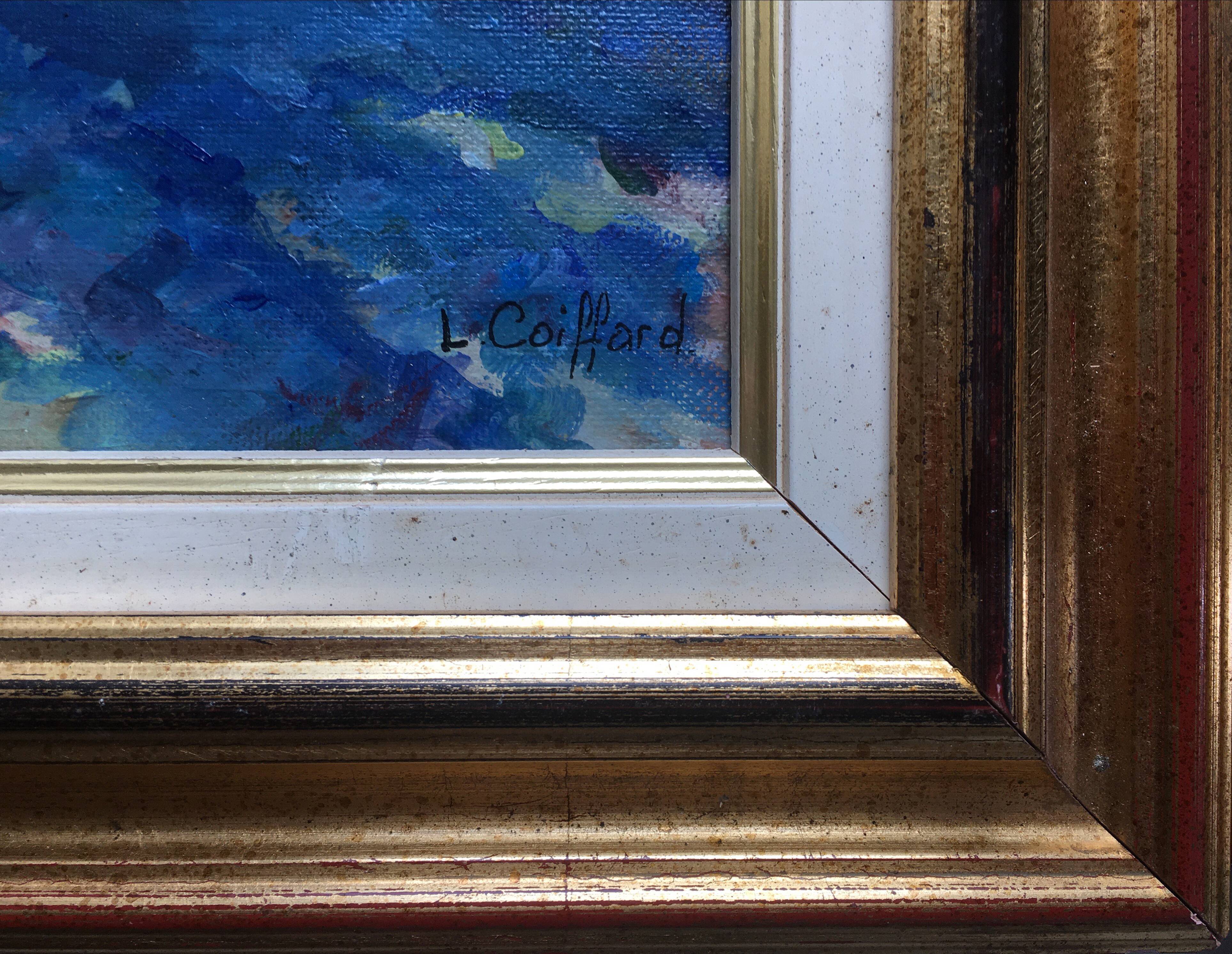 Impressionist Post-Print Painting "The Lavenders" by Lylliane Coiffard - Frame