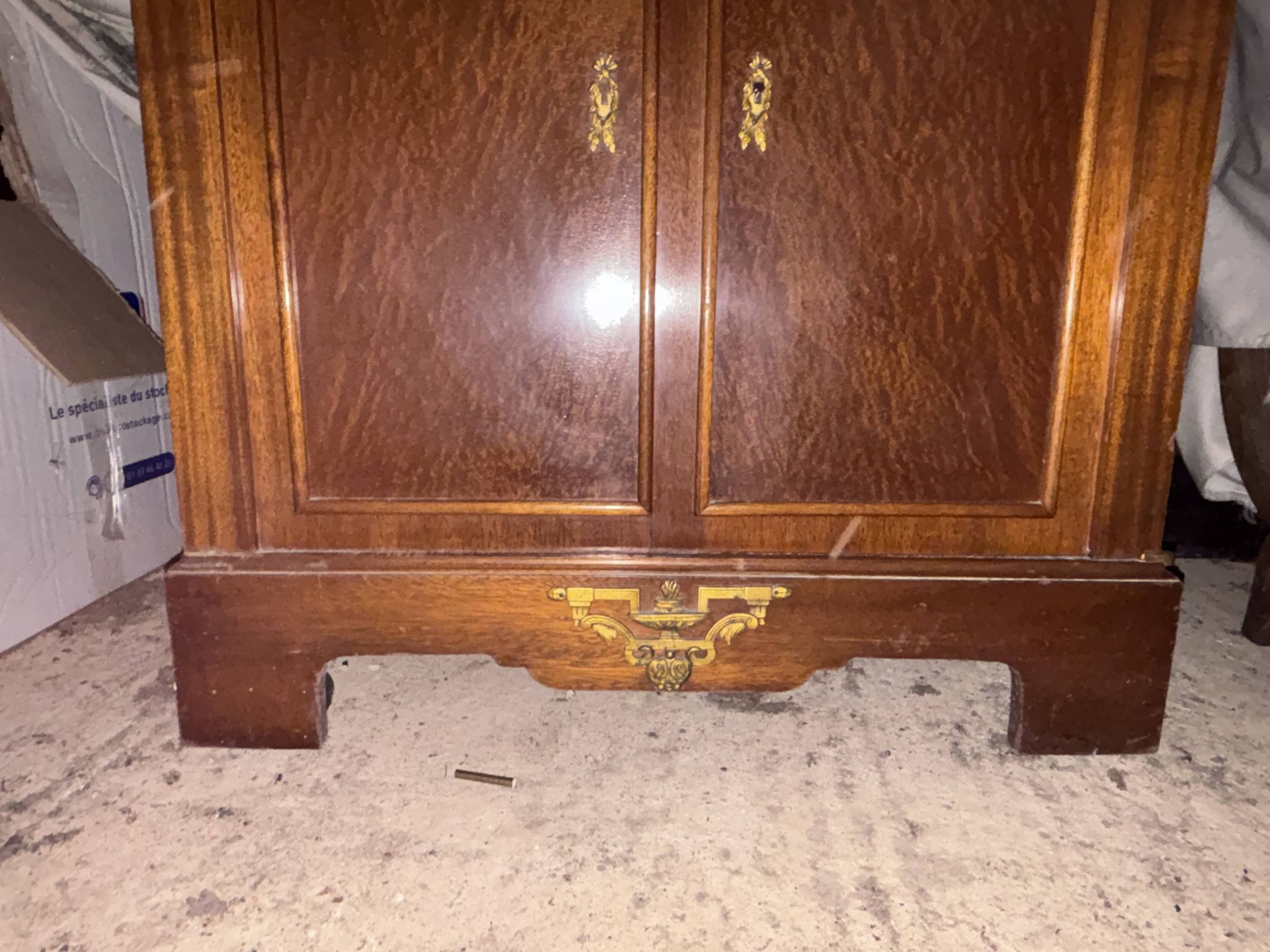 Secrétaire Art Déco en acajou – meuble de bureau ancien transformable