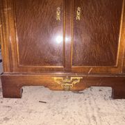 Secrétaire Art Déco en acajou – meuble de bureau ancien transformable