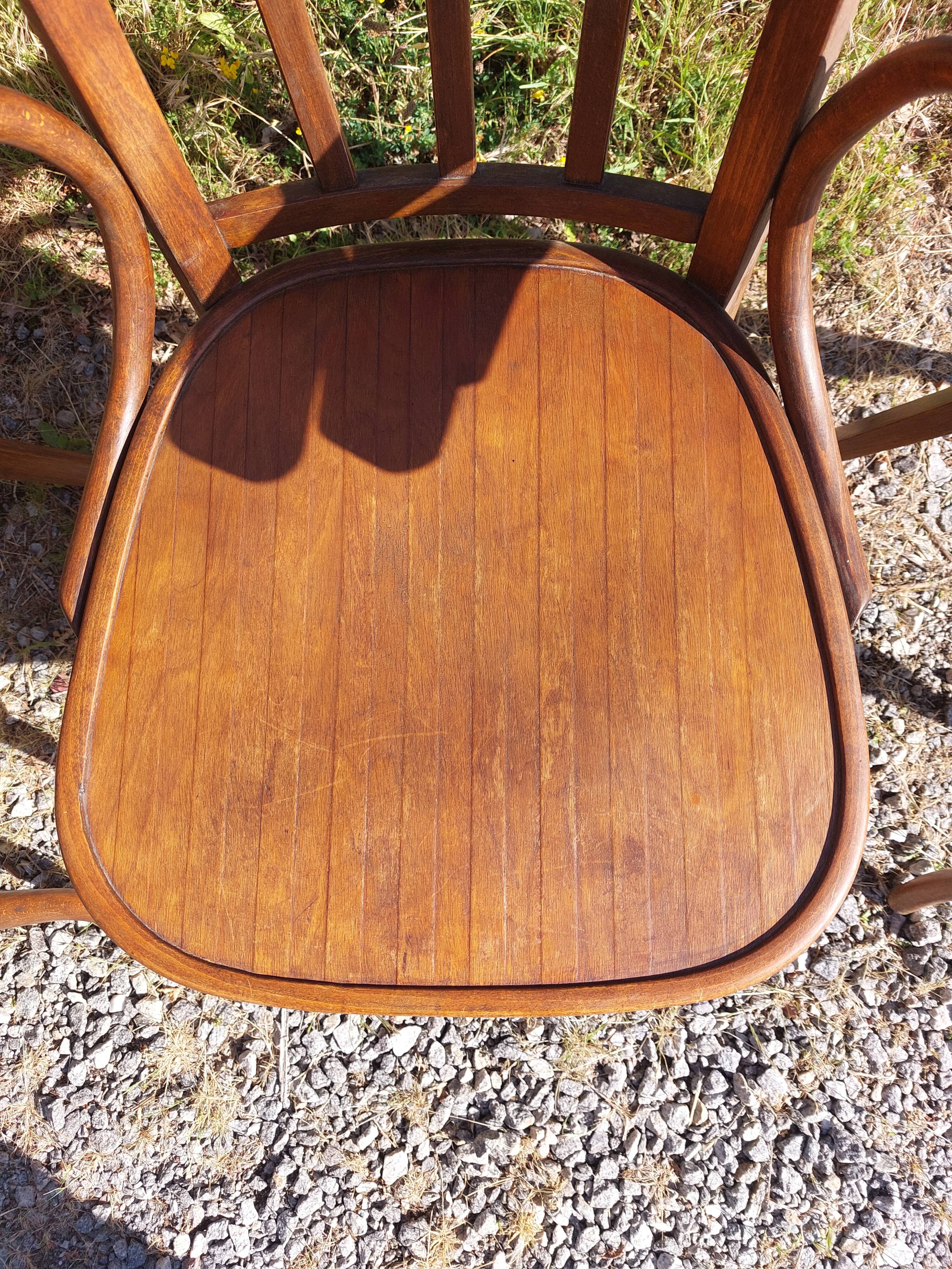 4 fauteuils Baumann en bois courbé