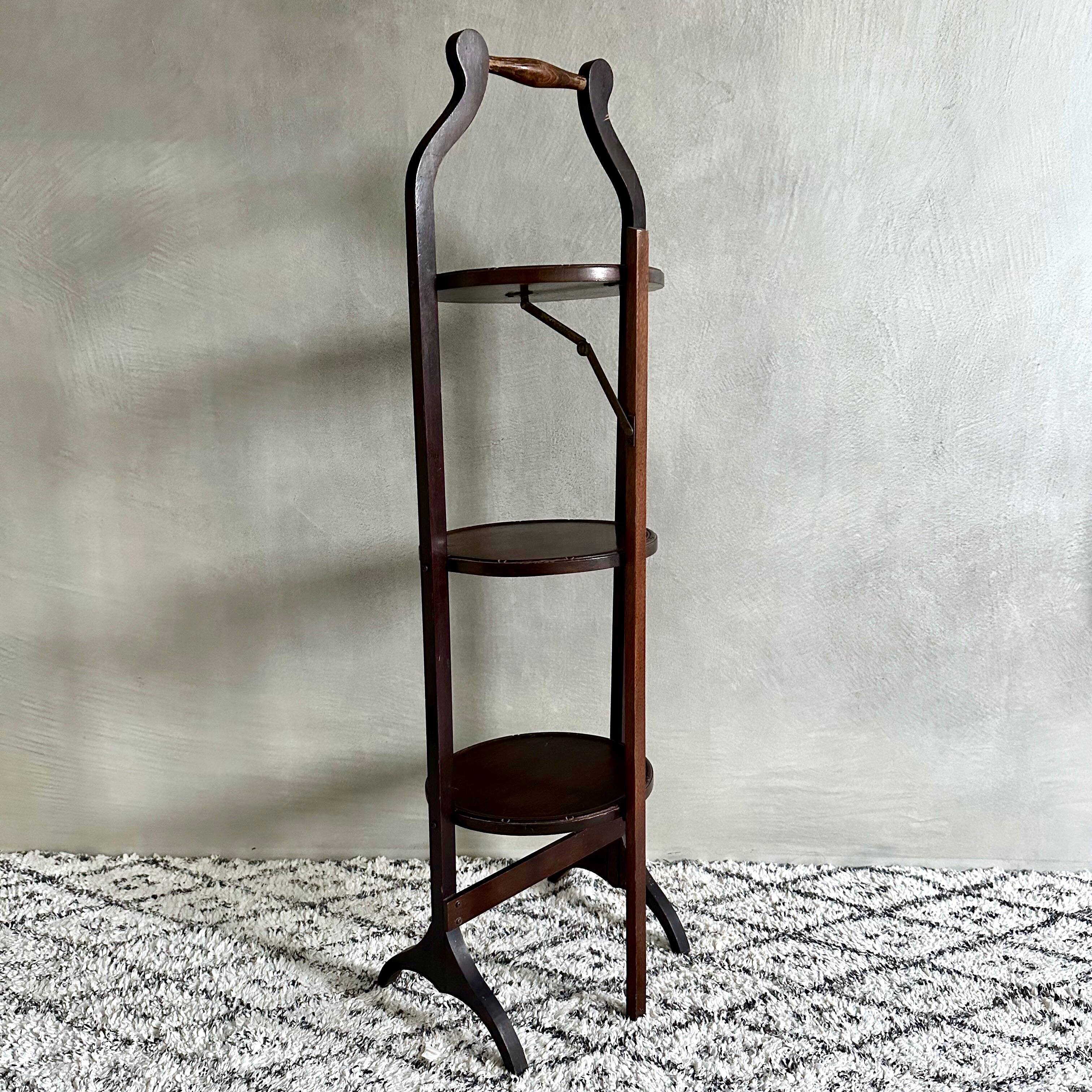 Antique Edwardian cake stand, foldable, 1900