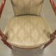 Vintage armchair in fabric and wood with armrests, design Italy 1950s-1960s