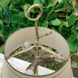 3-branched lampshade lamp sheet gilded bronze pietement