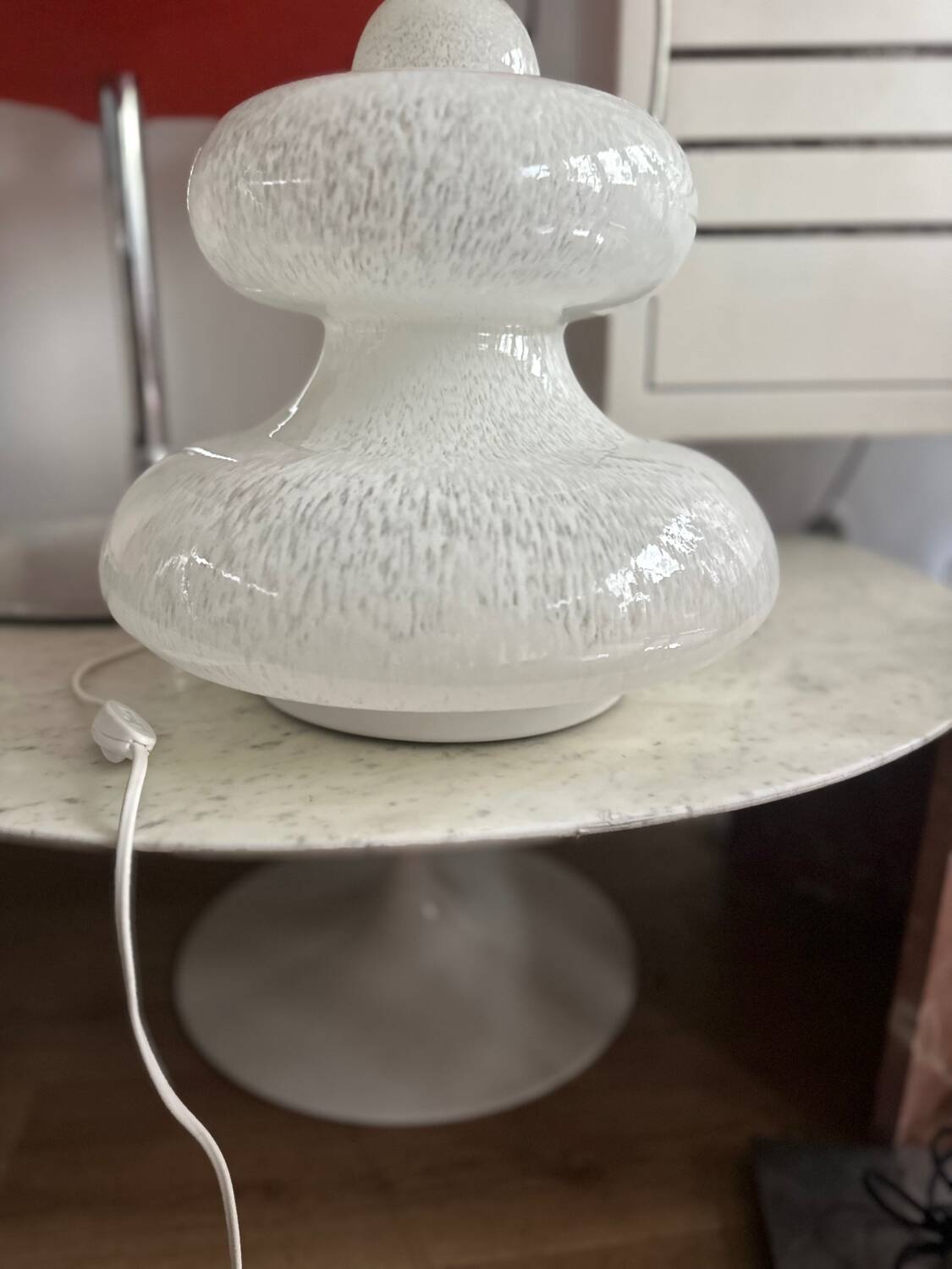 Large Murano glass lamp, Italian design, 70s