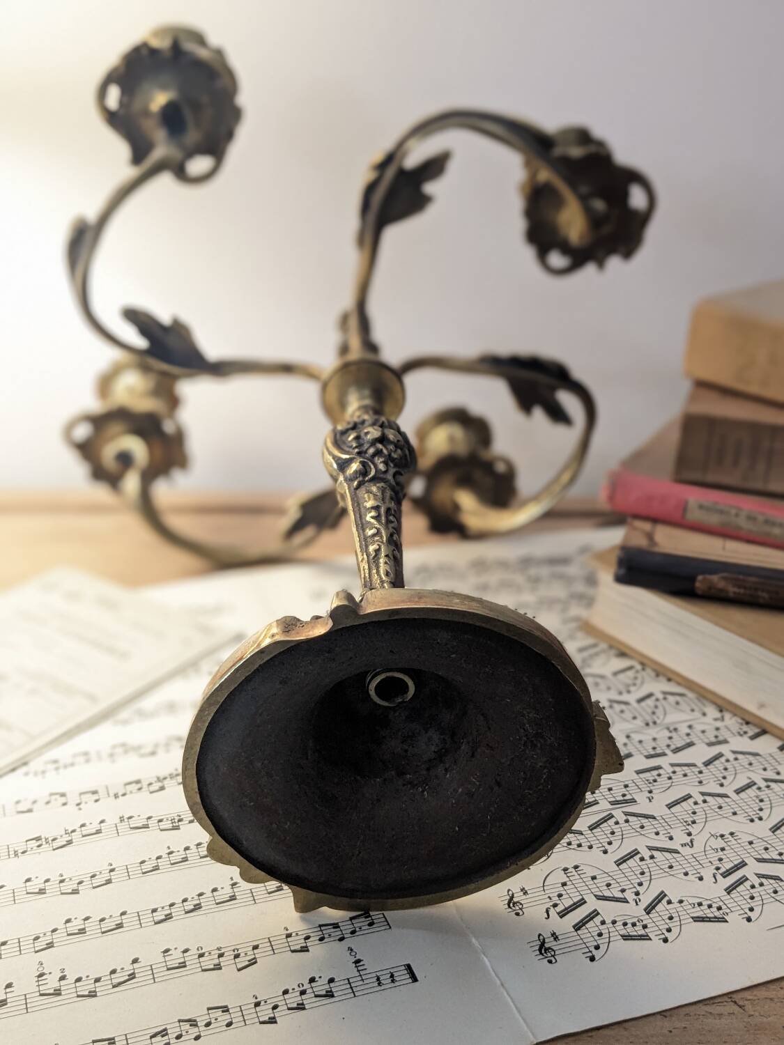 Late 19th century bronze candlestick