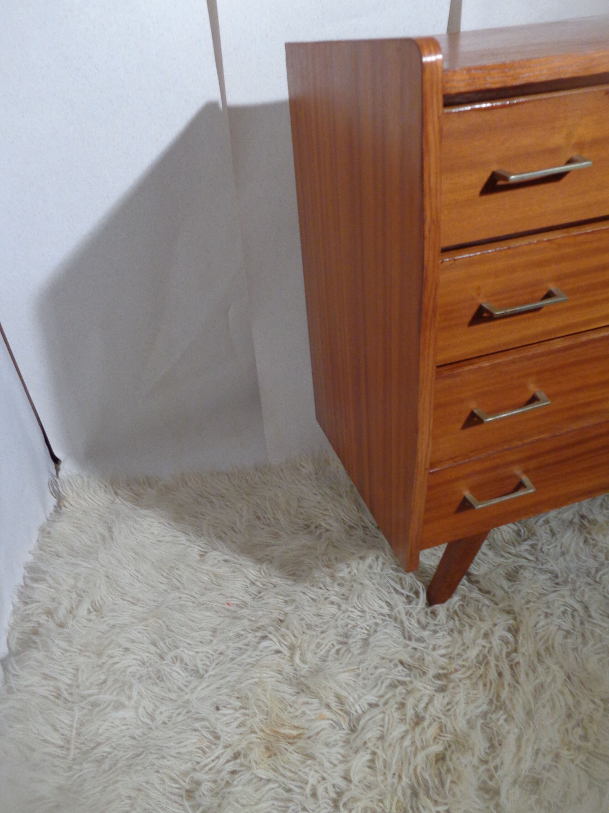 Scandinavian vintage dresser from the 60s teak feet compass