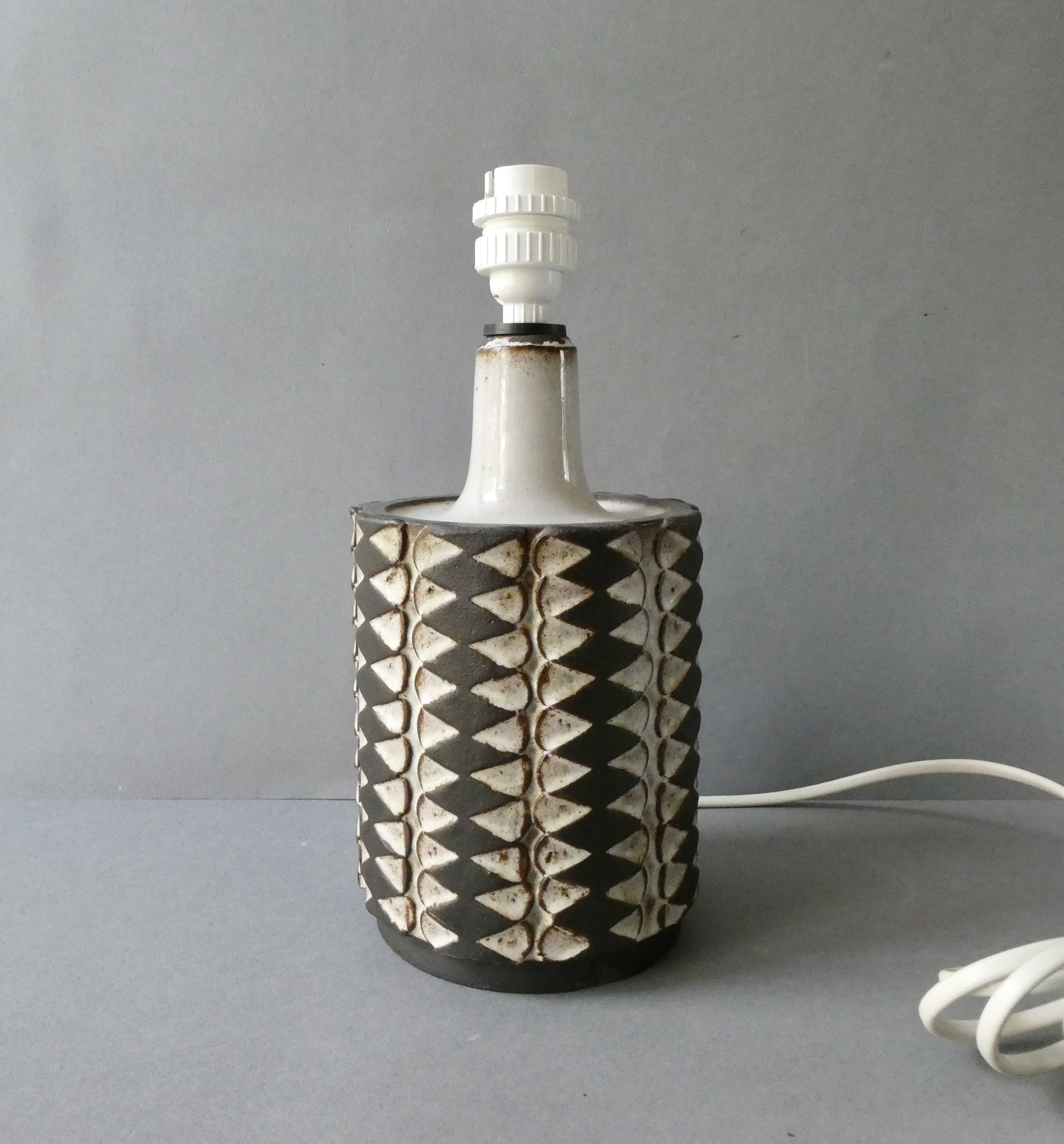 Ceramic lamp signed Stogo Danmark, circa 1960