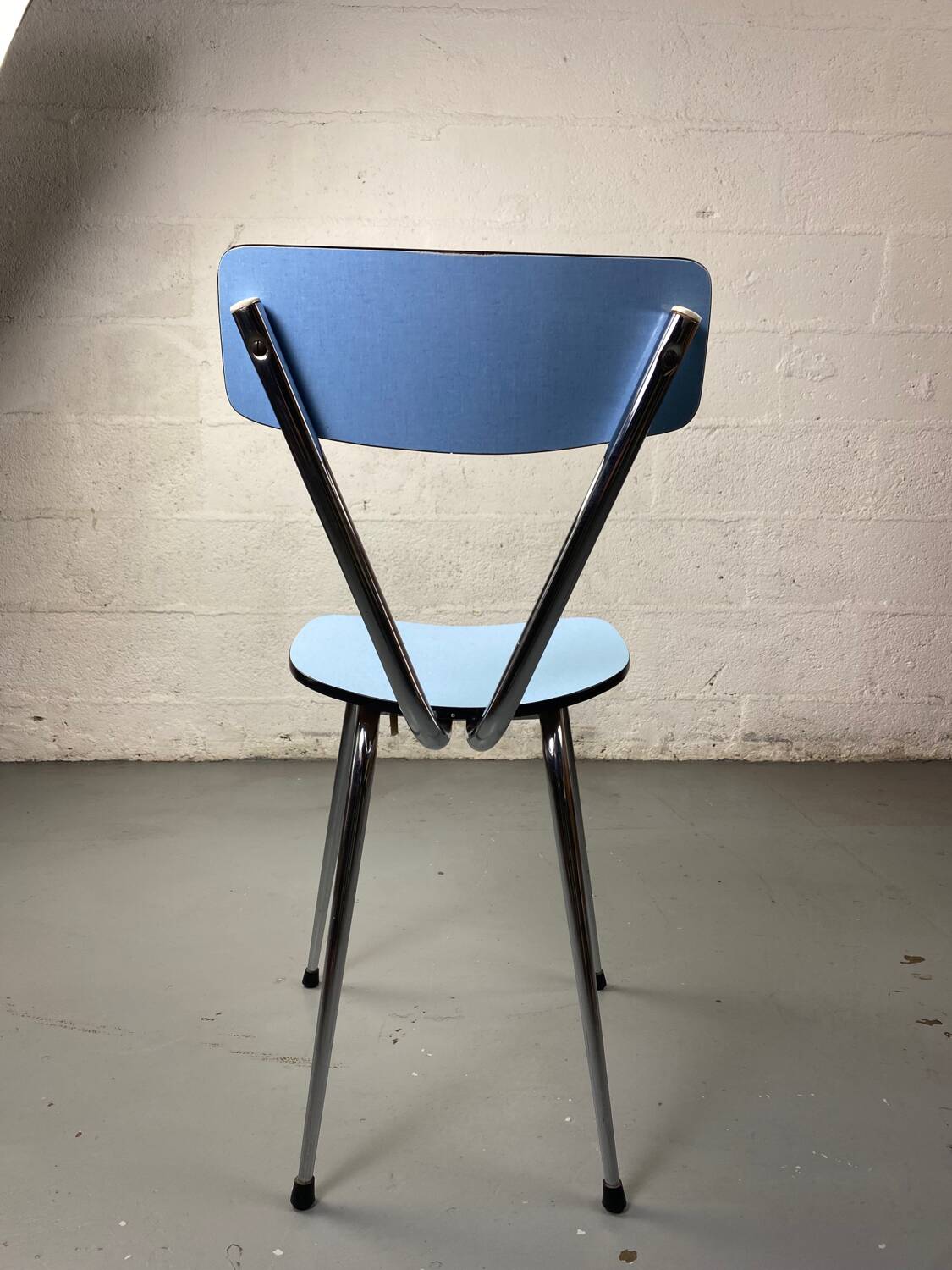 Blue Formica chair