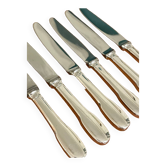 6 Christofle Cluny knives 19.5 cm for dessert, cheese, dessert, good condition