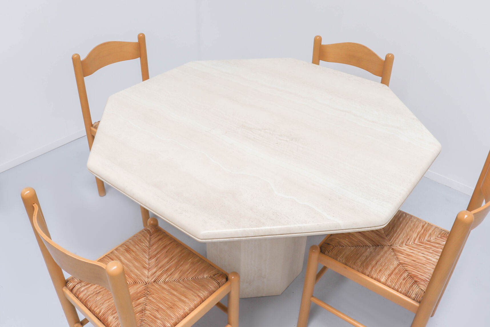 Vintage travertine dining table