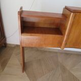 Headboard – console – sideboard – art deco – 2 doors – 2 niches in solid walnut e