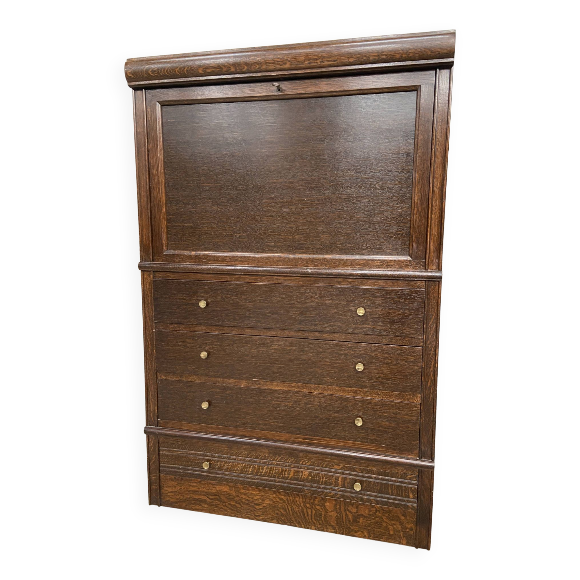 Secretary with flap art-deco desk mid-century vintage 1950