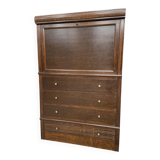 Secretary with flap art-deco desk mid-century vintage 1950