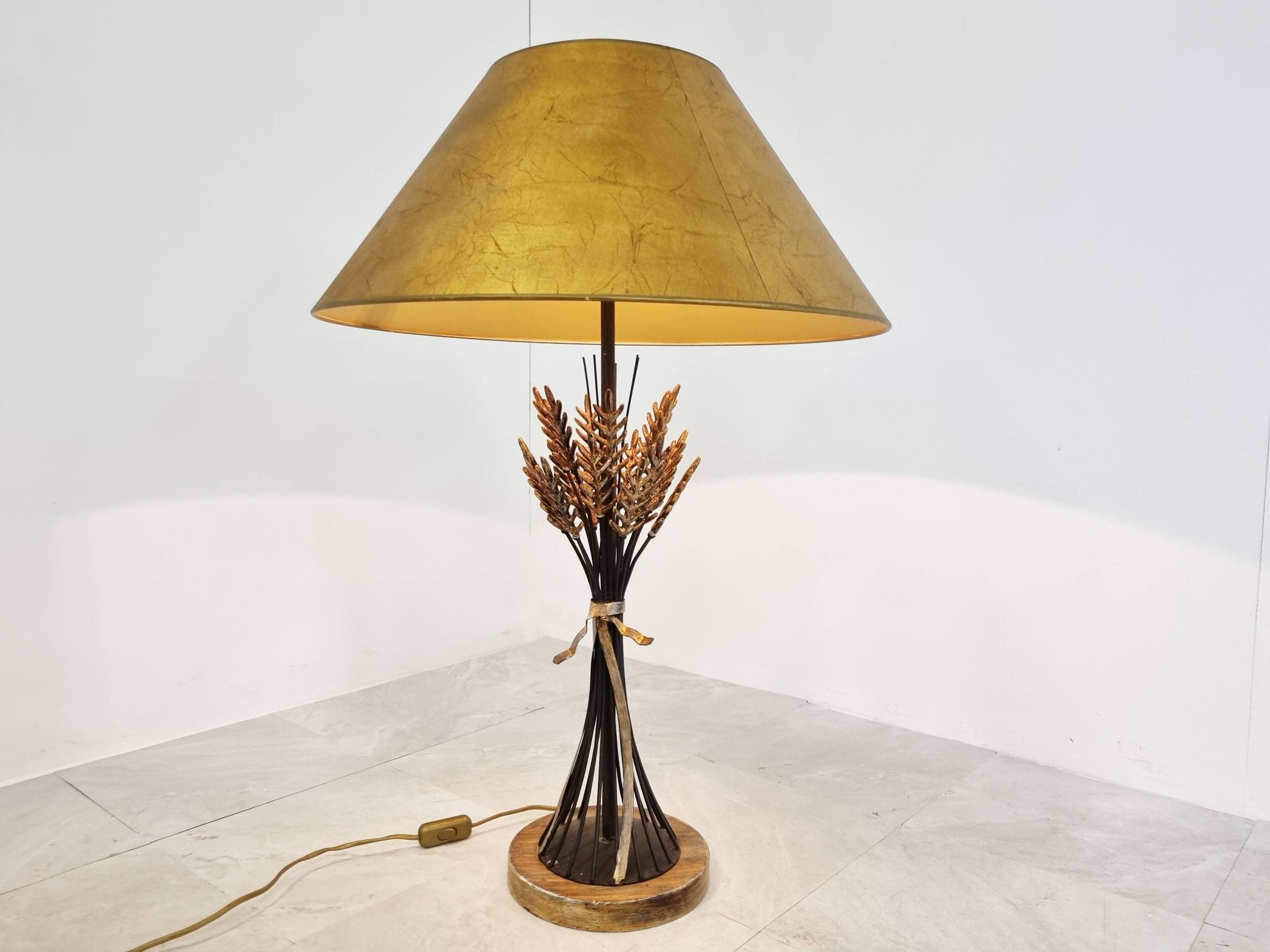 Lampe de table vintage en forme de gerbe de blé - années 1960