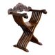 Vintage folding chair in carved wood