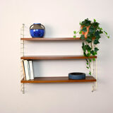 Swedish wood and metal shelving unit