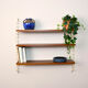 Swedish wood and metal shelving unit