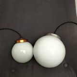 Opaline glass ball pendant lights