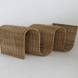 Door magazines wall in rattan Italy 70s