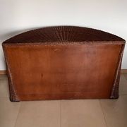 Vintage Console Wicker Trompe-l’Œil  Skirted Ghost Table