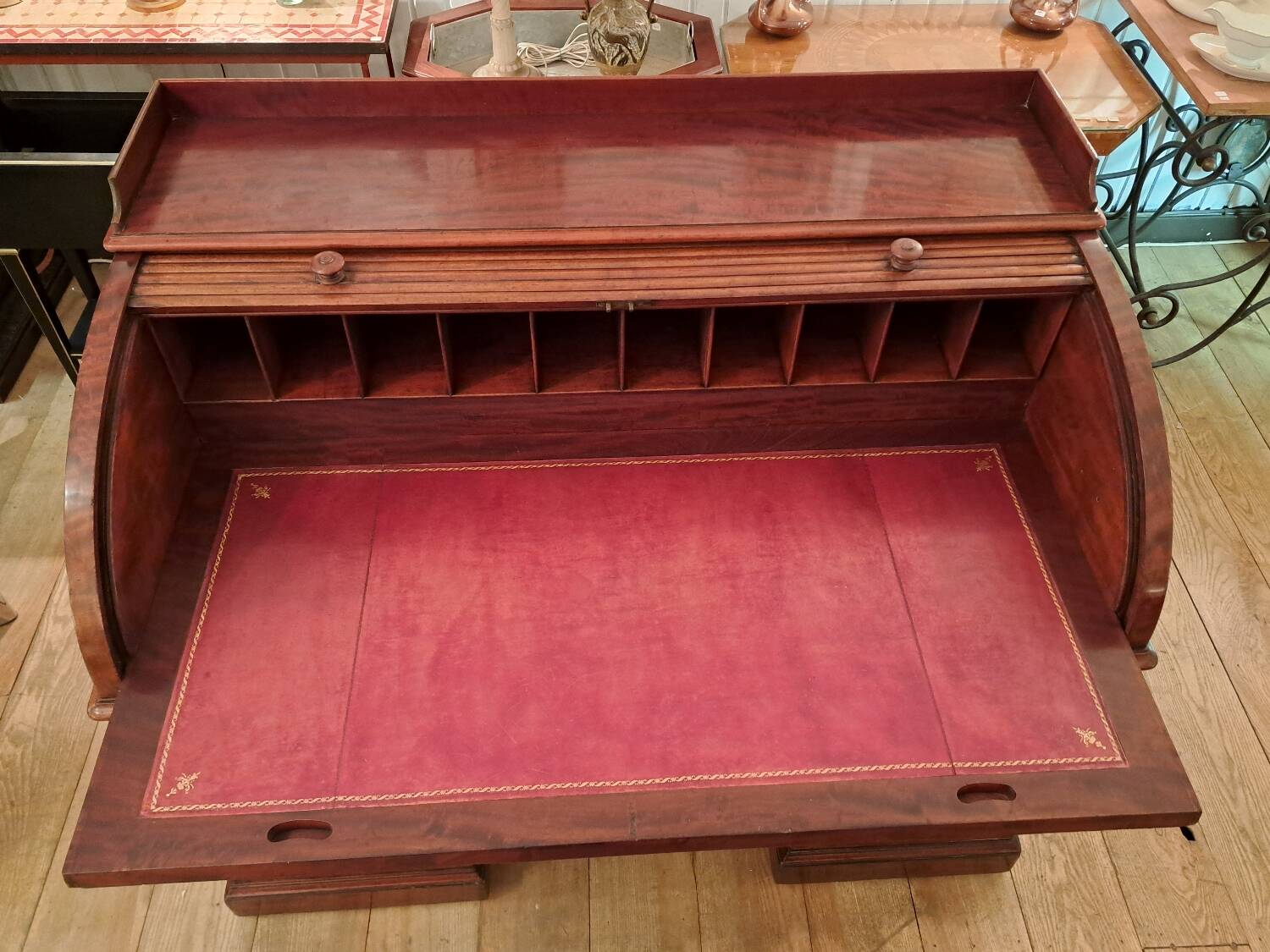 Cylinder desk stamped Holland & Sons