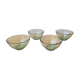 4 80's glass bowls
