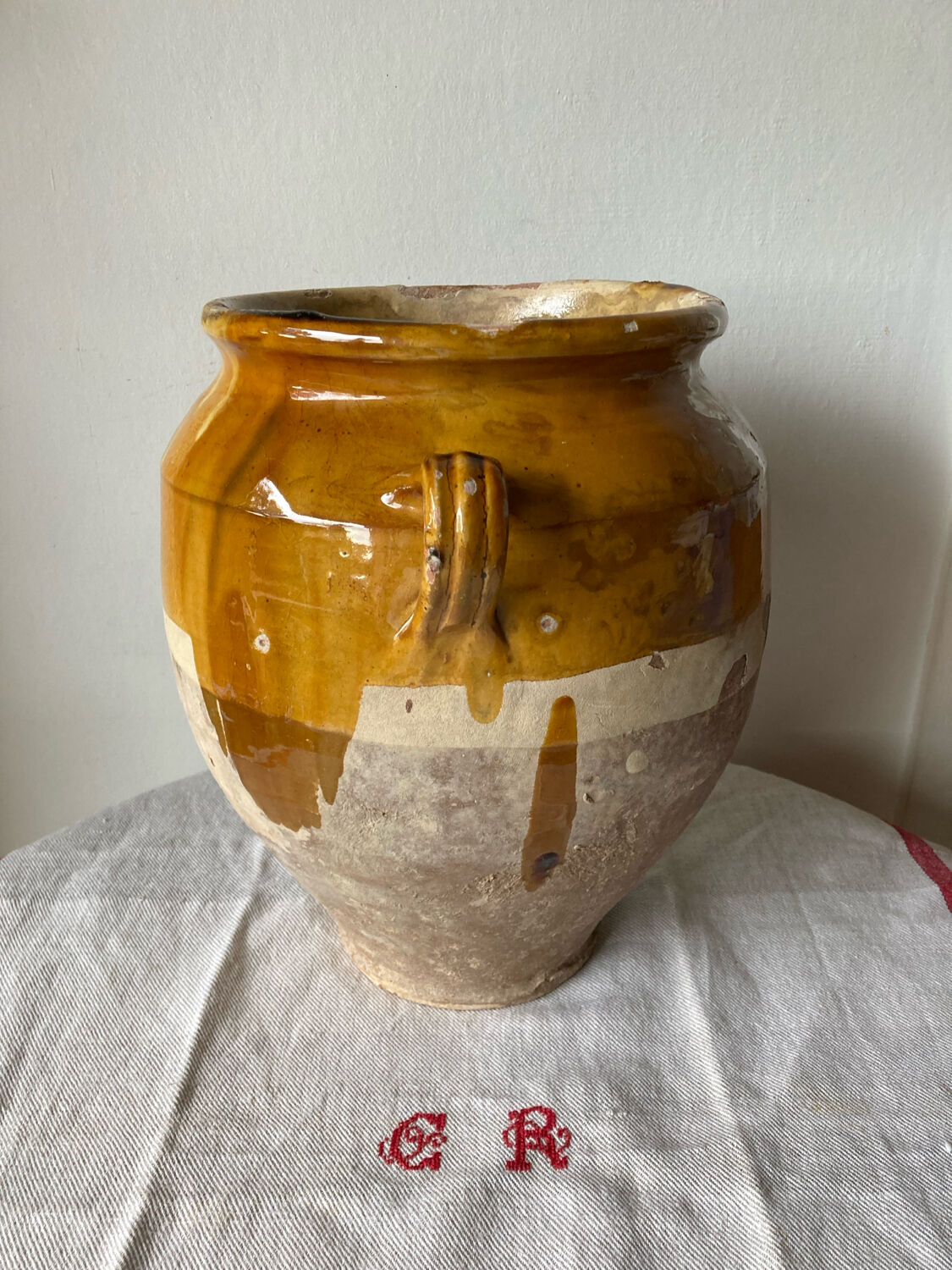 Large confit pot, salt cellar, late 19th century