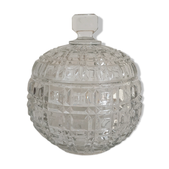 Candy box in chiseled glass