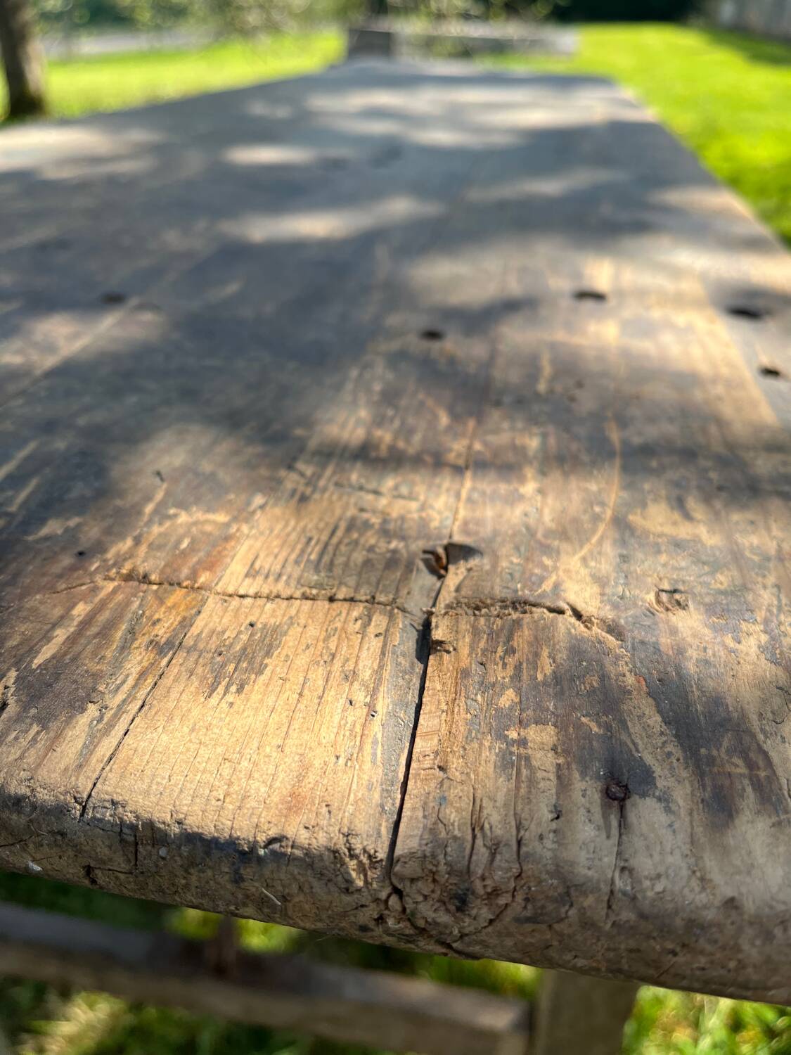 Antique wooden folding table