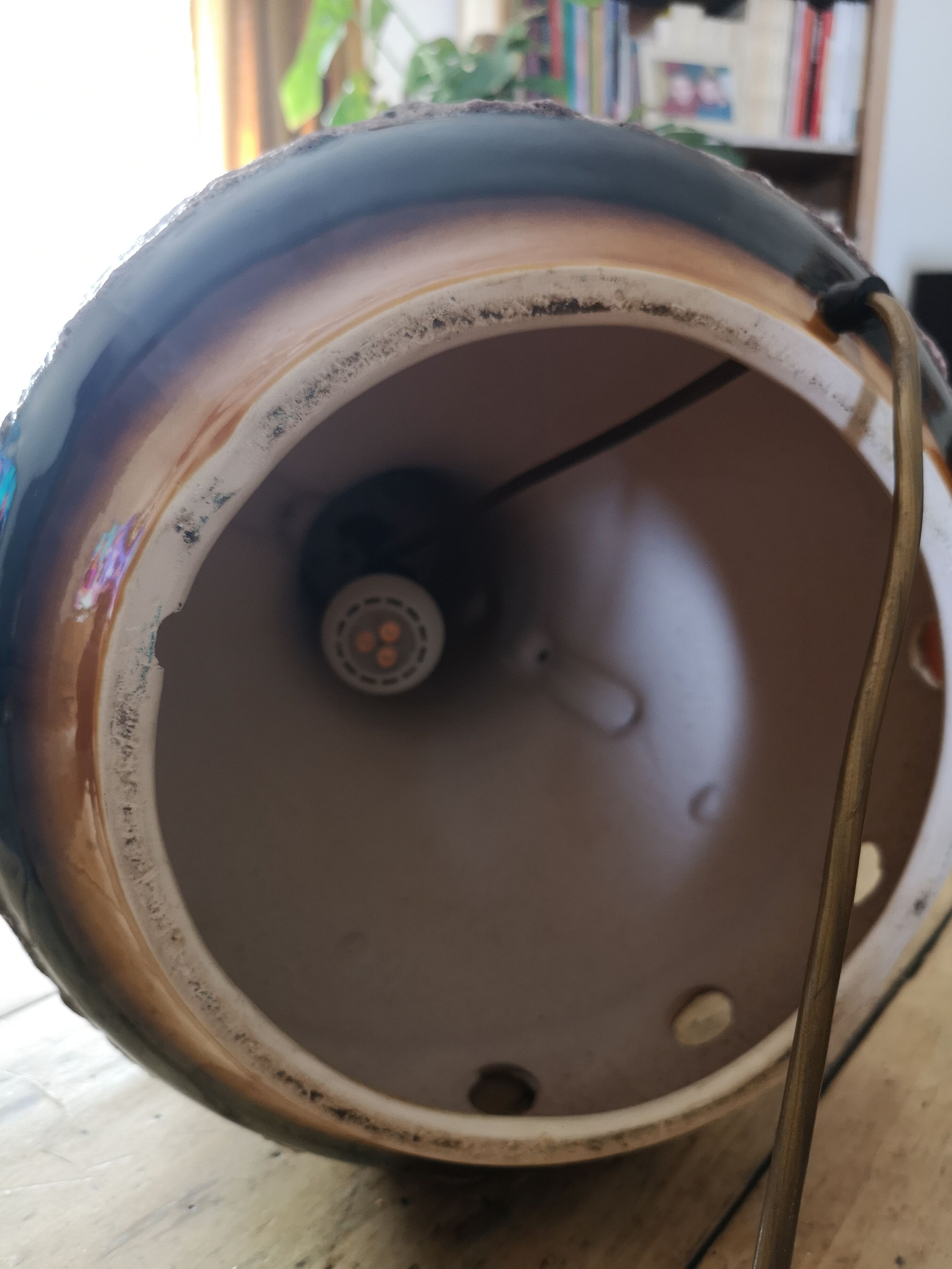 Vintage ceramic floor lamp Fat lava 1960