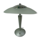 Glass and metal mushroom lamp