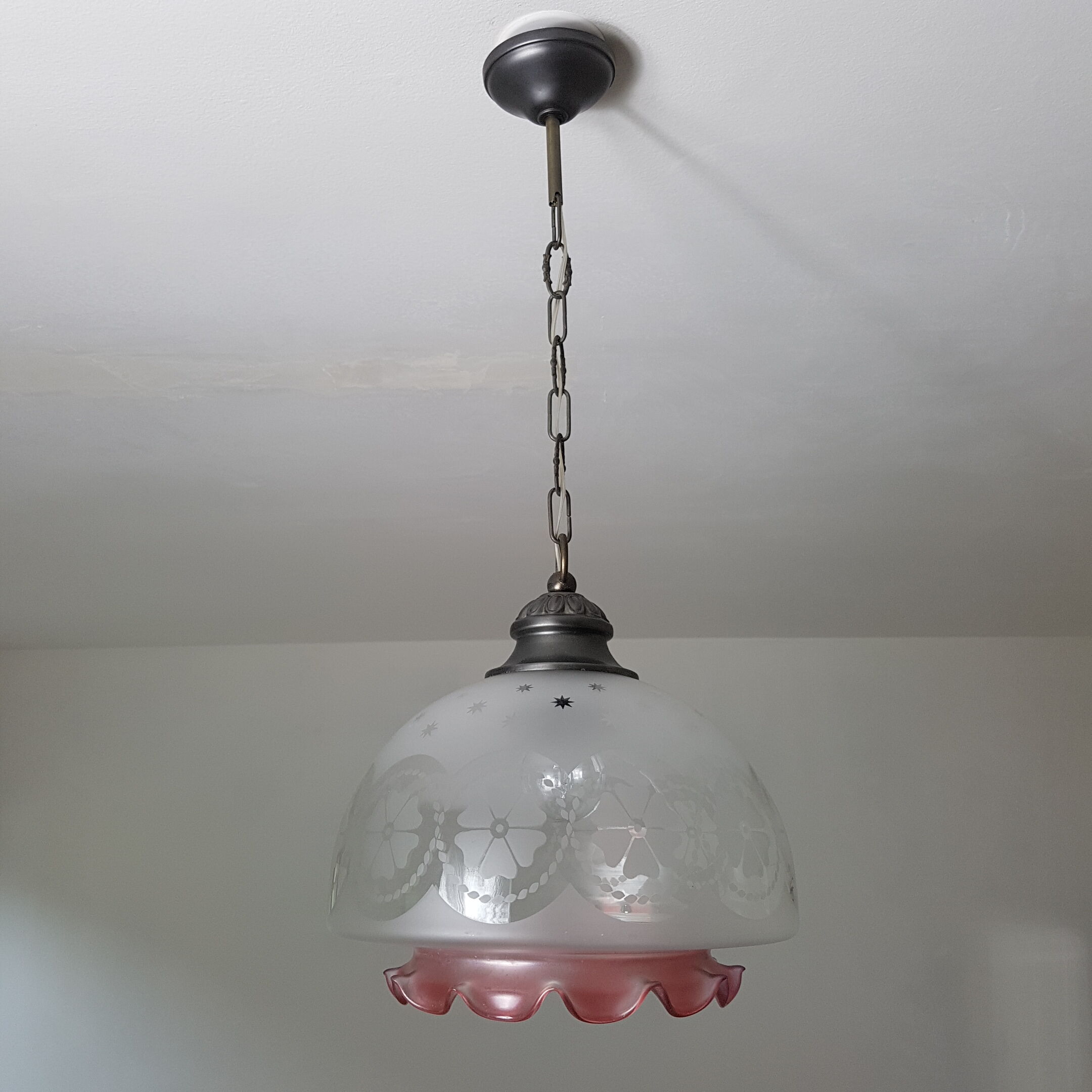 Frosted glass hanging