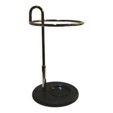 Porte-parapluies design en métal laqué gris, années 1980