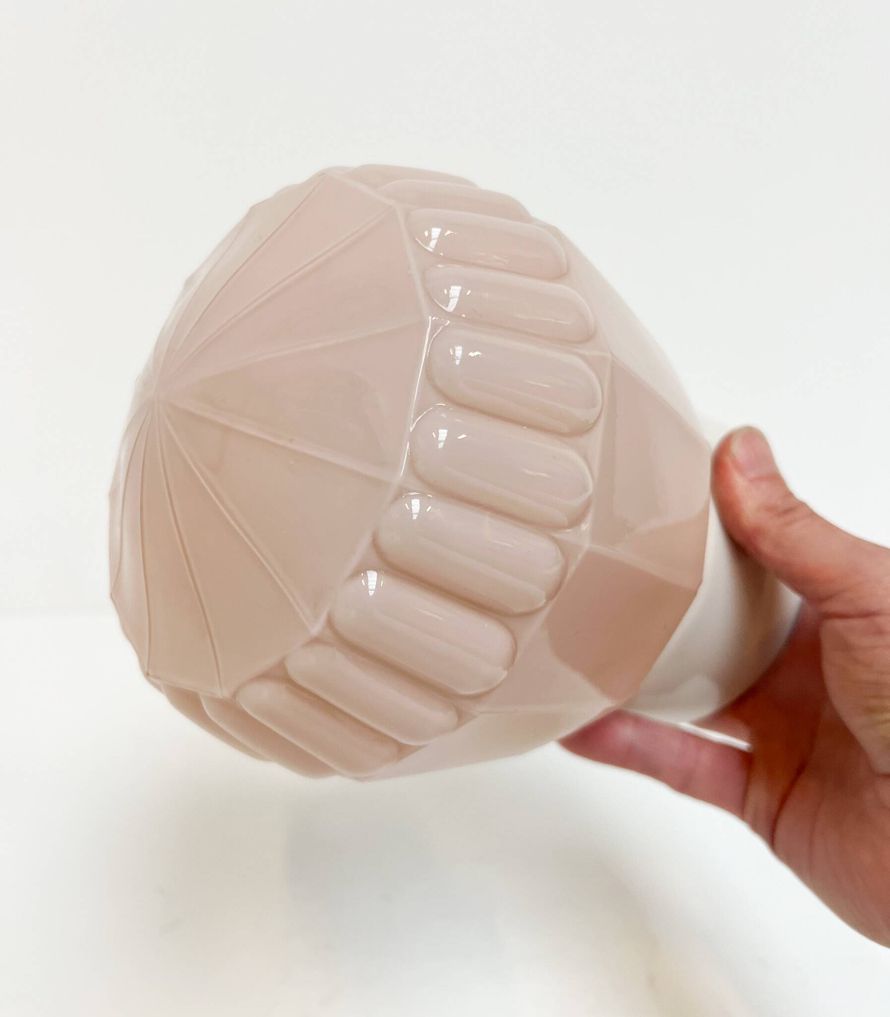 Art Deco pink Thabur ceiling lamp, 1930s