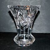 Vase évasé en cristal taillé de Bohème - taille riche en étoile 16cm