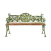 Cast-iron green bench