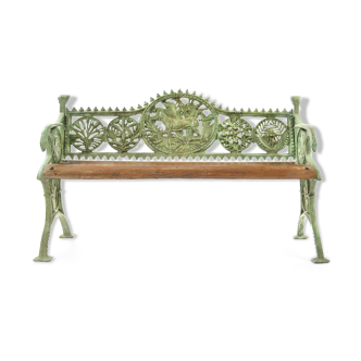 Cast-iron green bench