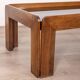 Table vintage années 70 en bois et verre design afra e tobia scarpa