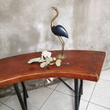 Pink flamingo in brass