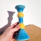 Portugal ceramic diabolo candle holder