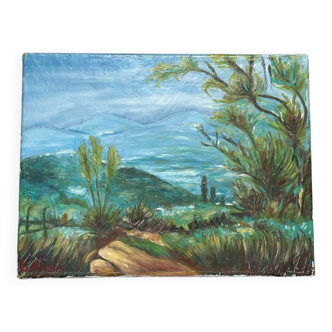 Oil on canvas landscape
