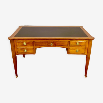 Louis XVI desk in cherry wood and gilded bronzes
